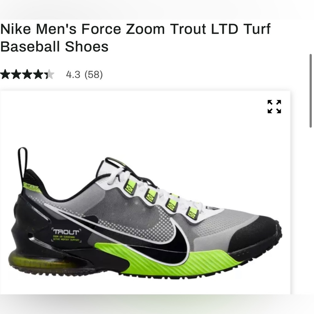 Nike Men's Force Zoom Trout LTD Turf Shoes